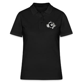 Billard - Frauen Polo Shirt - Schwarz - Vorne - Ailine (174cm)