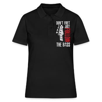 Bassist E-Bass Musiker - Frauen Polo Shirt - Schwarz - Vorne - Ailine (174cm)
