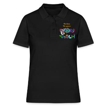 God´s Glory - Frauen Polo Shirt - Schwarz - Vorne - Ailine (174cm)