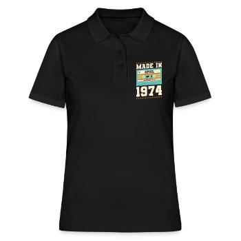 49e anniversaire Avril Né en 1974 Idée cadeau - Polo Femme - noir - Devant - Ailine (174cm)