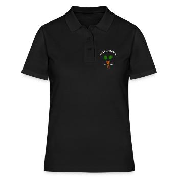 carotte grandir jardin fermier jardinier jardinier - Polo Femme - noir - Devant - Ailine (174cm)