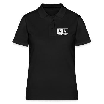 Plastic Metal Music Pommesgabel Festival Rock Fans - Women's Polo Shirt - black - Front - Ailine (174cm)
