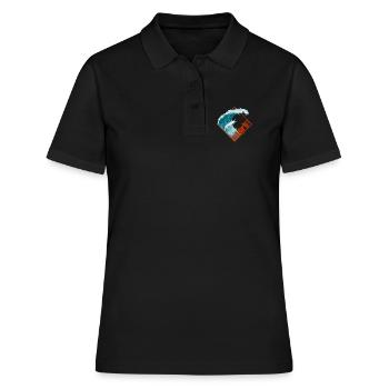 Surfeurs surfeurs surfeurs - Polo Femme - noir - Devant - Ailine (174cm)