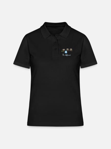 Be Different Owl - Polo Femme - noir