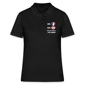 France et Autriche Genial / Cadeau - Polo Femme - noir - Devant - Ailine (174cm)