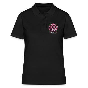 100 Tage Schule Lehrer Schüler - Frauen Polo Shirt - Schwarz - Vorne - Ailine (174cm)