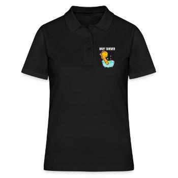 Baby Shower Baignoire Giraffe - Polo Femme - noir - Devant - Ailine (174cm)