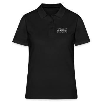 Katze Katzen Cat Kätzchen Mieze - Frauen Polo Shirt - Schwarz - Vorne - Ailine (174cm)
