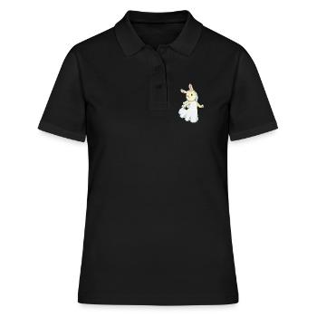 mariage avec voile de mariée lapin - Polo Femme - noir - Devant - Ailine (174cm)