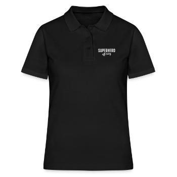 Super-héros dans un super-héros civil hors service - Polo Femme - noir - Devant - Ailine (174cm)
