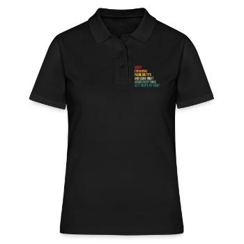 Désolé je suis fabuleux - Polo Femme - noir - Devant - Ailine (174cm)