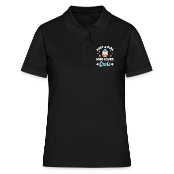 Hiboux hiboux - Polo Femme - noir - Devant - Ailine (174cm)