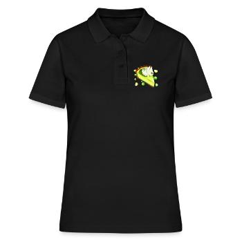 Limettenkuchen Stück Key Lime Pie - Frauen Polo Shirt - Schwarz - Vorne - Ailine (174cm)