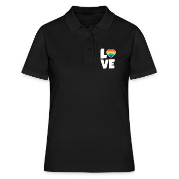 Valentinstag, Valentinstag, Valentinstag - Frauen Polo Shirt - Schwarz - Vorne - Ailine (174cm)
