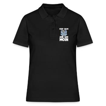 Mer du Nord Dicton bas allemand Moin - Polo Femme - noir - Devant - Ailine (174cm)