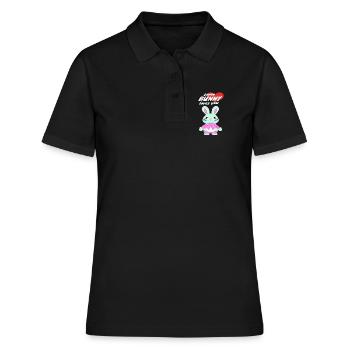 süßes Osterbunny mit Liebesbotschaft - Frauen Polo Shirt - Schwarz - Vorne - Ailine (174cm)