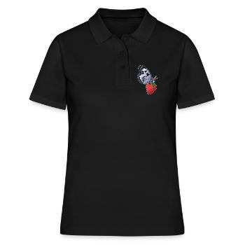 Fraise papillon - Polo Femme - noir - Devant - Ailine (174cm)