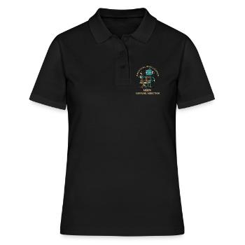 Künstliche Inteligenz trifft Kaffeesucht - Frauen Polo Shirt - Schwarz - Vorne - Ailine (174cm)