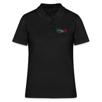 Venice Skyline Heartbeat Italie J’aime Venezia - Polo Femme - noir - Devant - Ailine (174cm)
