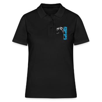 Guerrilla Jiu Jitsu Gorilla tête BJJ cadeau - Polo Femme - noir - Devant - Ailine (174cm)