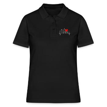 Horizon de Shanghai Heartbeat Chine J’aime Shanghai - Polo Femme - noir - Devant - Ailine (174cm)