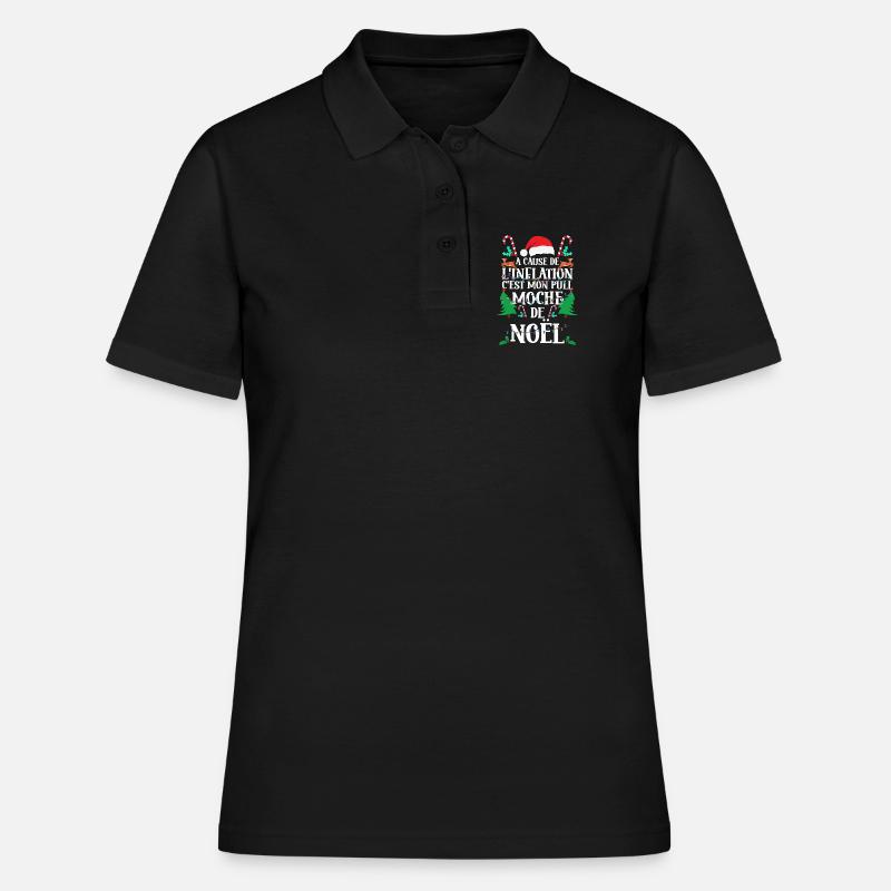 C'est Mon Pull Moche De Noël Inflation Cadeau - Polo Femme - noir