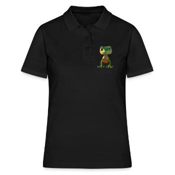 Gecko Lizard Reptile Geckos Lizard Iguana Gekko - Women's Polo Shirt - black - Front - Ailine (174cm)