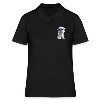 Maltais Petit Chien Maltais Amour Doux Maltais - Polo Femme - noir - Devant - Ailine (174cm)