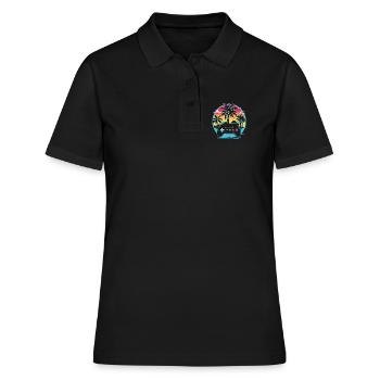Jeux Vidéo Vaporwave - Polo Femme - noir - Devant - Ailine (174cm)