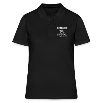Squelette Soulevé de terre Gym Entraînement Soulevé de terre Cadeau - Polo Femme - noir - Devant - Ailine (174cm)