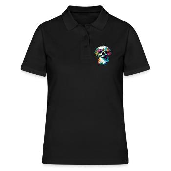 Maltais Petit Chien Maltais Amour Doux Maltais - Polo Femme - noir - Devant - Ailine (174cm)