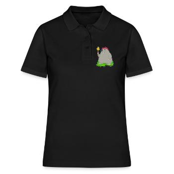 Maulwurf Fackel - Frauen Polo Shirt - Schwarz - Vorne - Ailine (174cm)