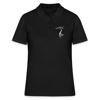 Stork Lover White Stork Giant Stork Storks Storks - Women's Polo Shirt - black - Front - Ailine (174cm)