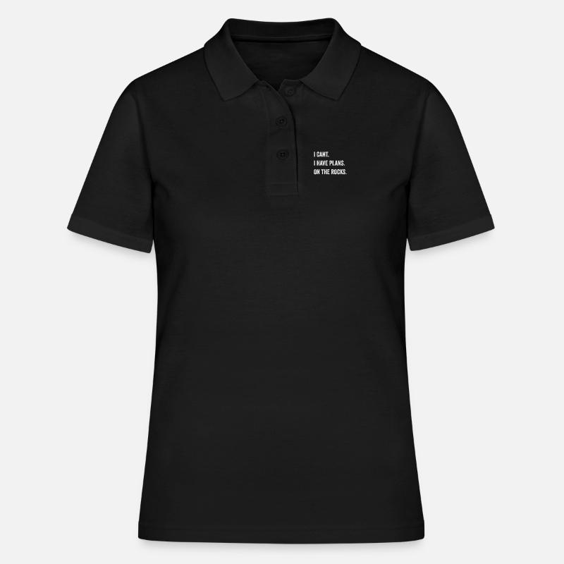 Funny saying rock climbing bouldering vintage logo - Women's Polo Shirt - black