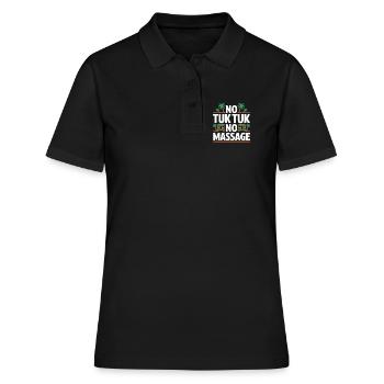 No Tuk Tuk No Massage Thailand Bali Backpacker - Polo Femme - noir - Devant - Ailine (174cm)