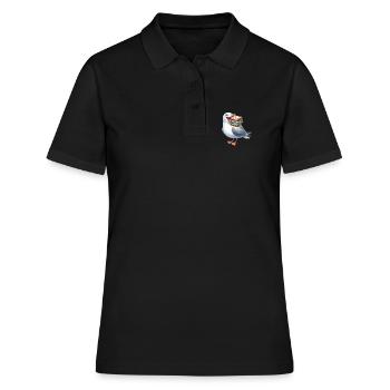 Mer du Nord Mer Baltique Mouette Mouettes Hareng maritime - Polo Femme - noir - Devant - Ailine (174cm)