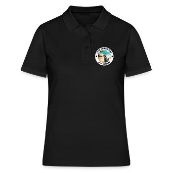 Abschiedsfeier als Abschiedsgeschenk für den Ruhestand - Frauen Polo Shirt - Schwarz - Vorne - Ailine (174cm)