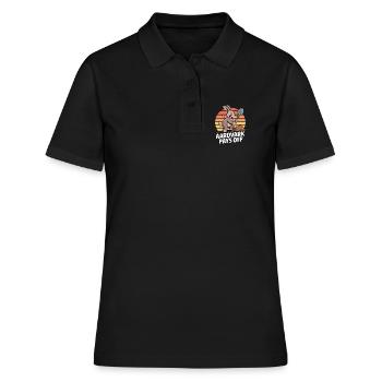 L'oryctérope récompense la motivation du fourmilier - Polo Femme - noir - Devant - Ailine (174cm)