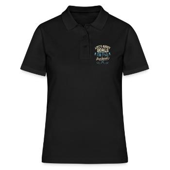 Ich bin nicht zum Reden hier - Frauen Polo Shirt - Schwarz - Vorne - Ailine (174cm)