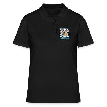 Frage Meine Vernunft Seeotter Cartoon - Frauen Polo Shirt - Schwarz - Vorne - Ailine (174cm)
