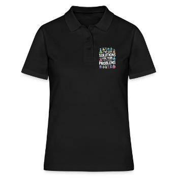 Lab Technician I've Got Solution For Medical Lab - Frauen Polo Shirt - Schwarz - Vorne - Ailine (174cm)