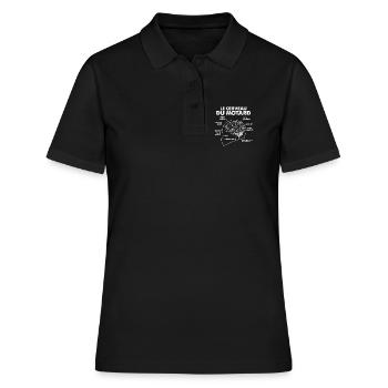 Cerveau Motard Anatomie - Polo Femme - noir - Devant - Ailine (174cm)