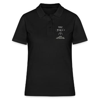 Classe de tireur d’élite | Téléobjectif avec stabilisateur - Polo Femme - noir - Devant - Ailine (174cm)
