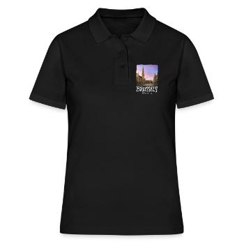 Brüssel Belgien - Frauen Polo Shirt - Schwarz - Vorne - Ailine (174cm)