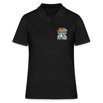 I Love Peeing Outside Camping Hiking - Polo Femme - noir - Devant - Ailine (174cm)