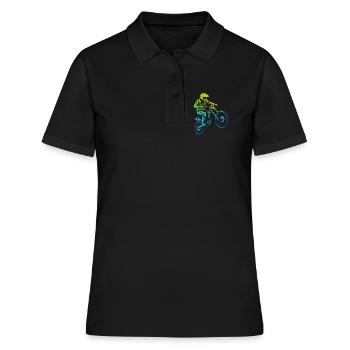Motocross, pilote de motocross, motocross, motocross - Polo Femme - noir - Devant - Ailine (174cm)