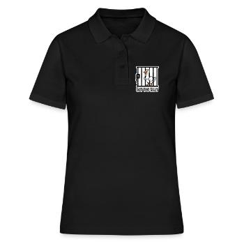 Oie idiote en prison est devenue trop ridicule - Polo Femme - noir - Devant - Ailine (174cm)
