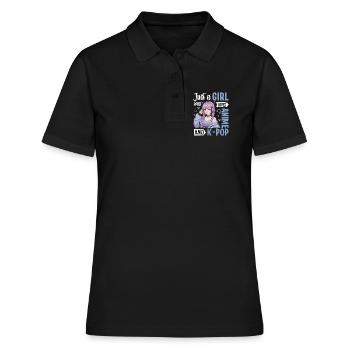 Just A Girl Who Loves Anime And K-Pop - Women's Polo Shirt - black - Front - Ailine (174cm)