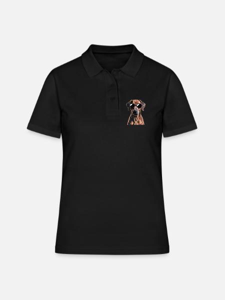 Rhodesian Ridgeback - Frauen Polo Shirt - Schwarz