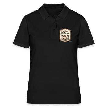 My Coop My Rules Lustige Henne Bauernhof Humor - Frauen Polo Shirt - Schwarz - Vorne - Ailine (174cm)